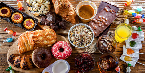 Food products containing a significant amount of sugar
