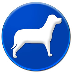 Dog symbol icon isolated over transparent background