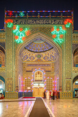 Blue Mosque night shot in Mazar-i-Sharif (Mazar-e Sharif), built by the Timurid in the 15th century, also called Shrine of Hazrat Ali, Balkh Province, Northern Afghanistan