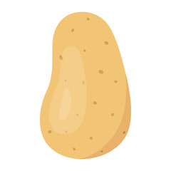 Potato illustration in flat style isolated on white background.