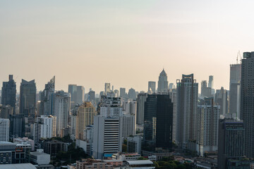 City skyline and skyscraper Bangkok Thailand. Beautiful view in Bangkok