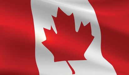 Canada flag background.Waving Canadian flag vector