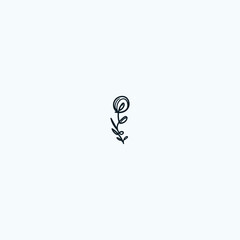 Hand drawn abstract imaginary plant