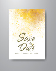 Save the date with watercolor background. Design for your invitation.