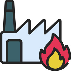 Incinerator Factory Icon - obrazy, fototapety, plakaty