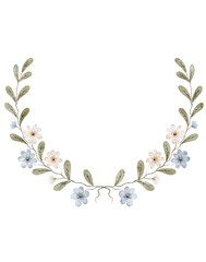 Floral wreath watercolor 