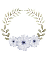 Floral wreath watercolor 