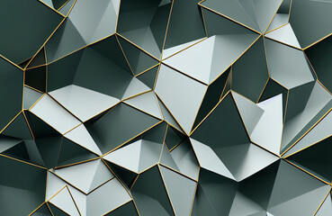 Abstract 3d polygonal background. Low poly metallic wallpaper.