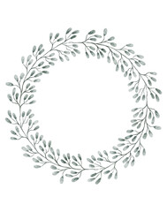 Floral wreath watercolor 