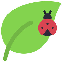 Bug On Leaf Icon