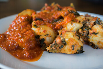 Nigerian Spicy Potatoes pottage with vegetables ready to eat