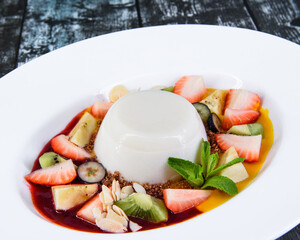 dessert with berries