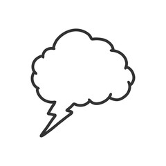 chat icon with cloud shave and lightning