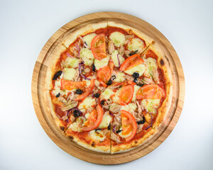 pizza with mushrooms