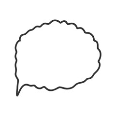 Chat Speech Bubble with cloud shave line art