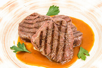 grilled steak on a plate