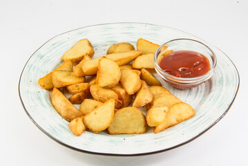 french fries with ketchup