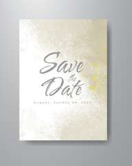 Save the date with watercolor background. Design for your invitation.