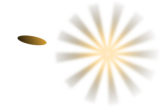 Sun flare with rays. Use SCREEN Layer Mode