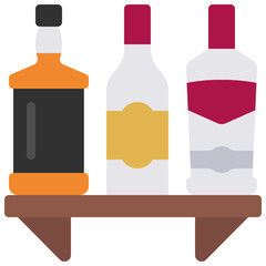 Alcohol Drinks Shelf Icon