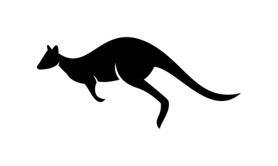 Obraz premium silhouette kangaroo vector logo
