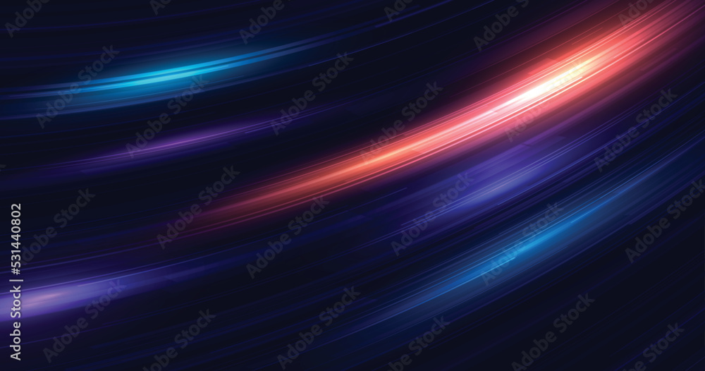 Poster modern abstract high-speed light trails effect. futuristic dynamic motion technology. motion pattern