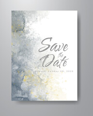 Save the date with watercolor background. Design for your invitation.