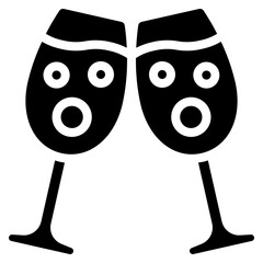Obraz premium Champagne Cheers Icon