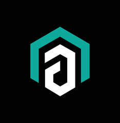 Initial letter AG logo design concept in green and white color, Marketing logo or Business logo.