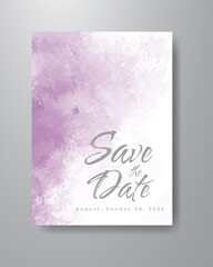 Save the date with watercolor background. Design for your invitation.