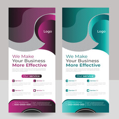 Modern business design roll up banner design 