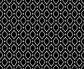 Abstract geometric pattern. A seamless vector background. White and black ornament. Graphic modern pattern. Simple lattice graphic design