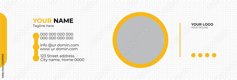 Wall mural elegant corporate minimal email signature flat mail template or email footer and personal business m
