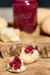 homemade jam / chutney and freshly baked bread