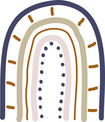 Boho Rainbow hand-drawn for decoration, prints, wallpaper