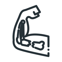 injury outline icon on white background