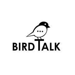 bird talk logo design vector