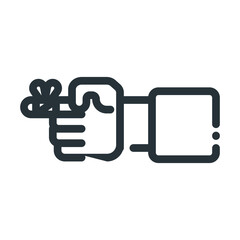 injury outline icon on white background