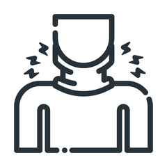 injury outline icon on white background