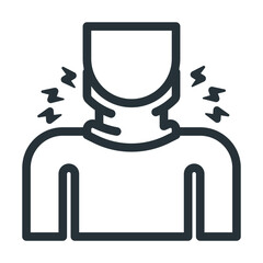 injury outline icon on white background