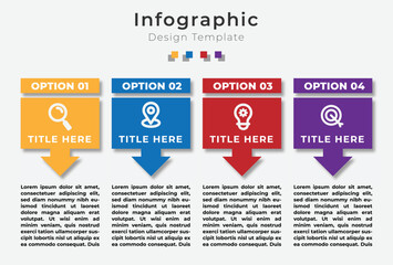 Infographic design template. Creative concept with 4 steps. Can be used for workflow layout, diagram, banner, webdesign. Vector illustration.