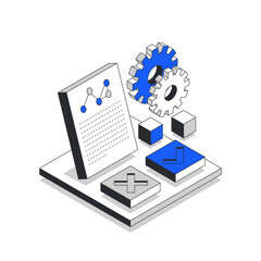 Smart contract isometric modern illustration