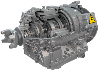 Hybrid transmission in section - vehicle propulsion system for electric buses and trucks