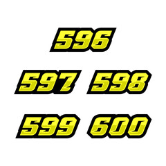 Racing Number Logo Design Vector