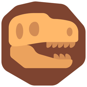 T Rex Skull Fossil Icon