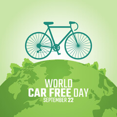 Fototapeta na wymiar vector graphic of world car free day good for world car free day celebration. flat design. flyer design.flat illustration.