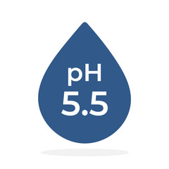 PH 5.5 ph icon, neutral balance skin, thin line web symbol on white background - editable stroke vector illustration. Water ph icon