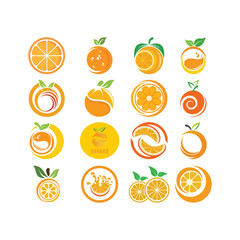 Orange logo icon design illustration