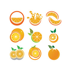 Orange logo icon design illustration