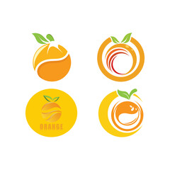 Orange logo icon design illustration